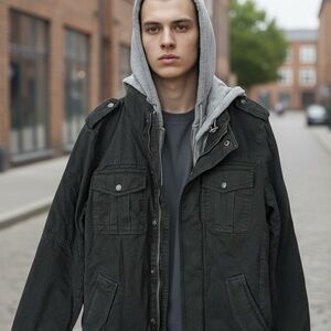 Men's Black LIVES  Hooded Jacket